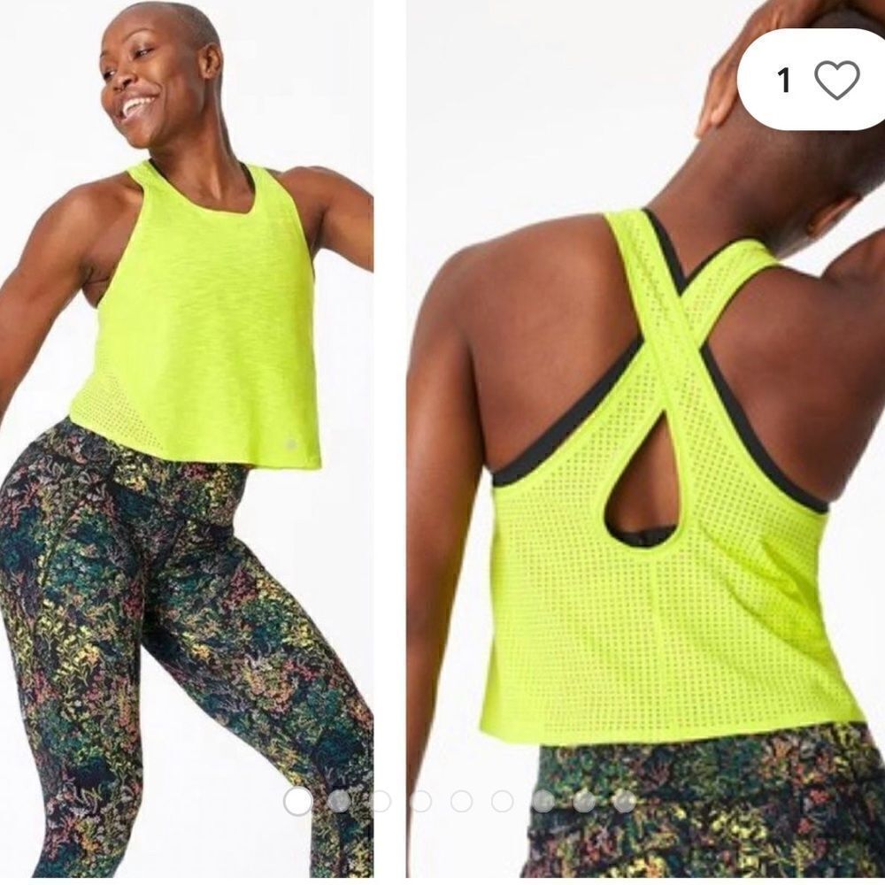 Sweaty Betty Breeze Cross Back Running Tank Size XL